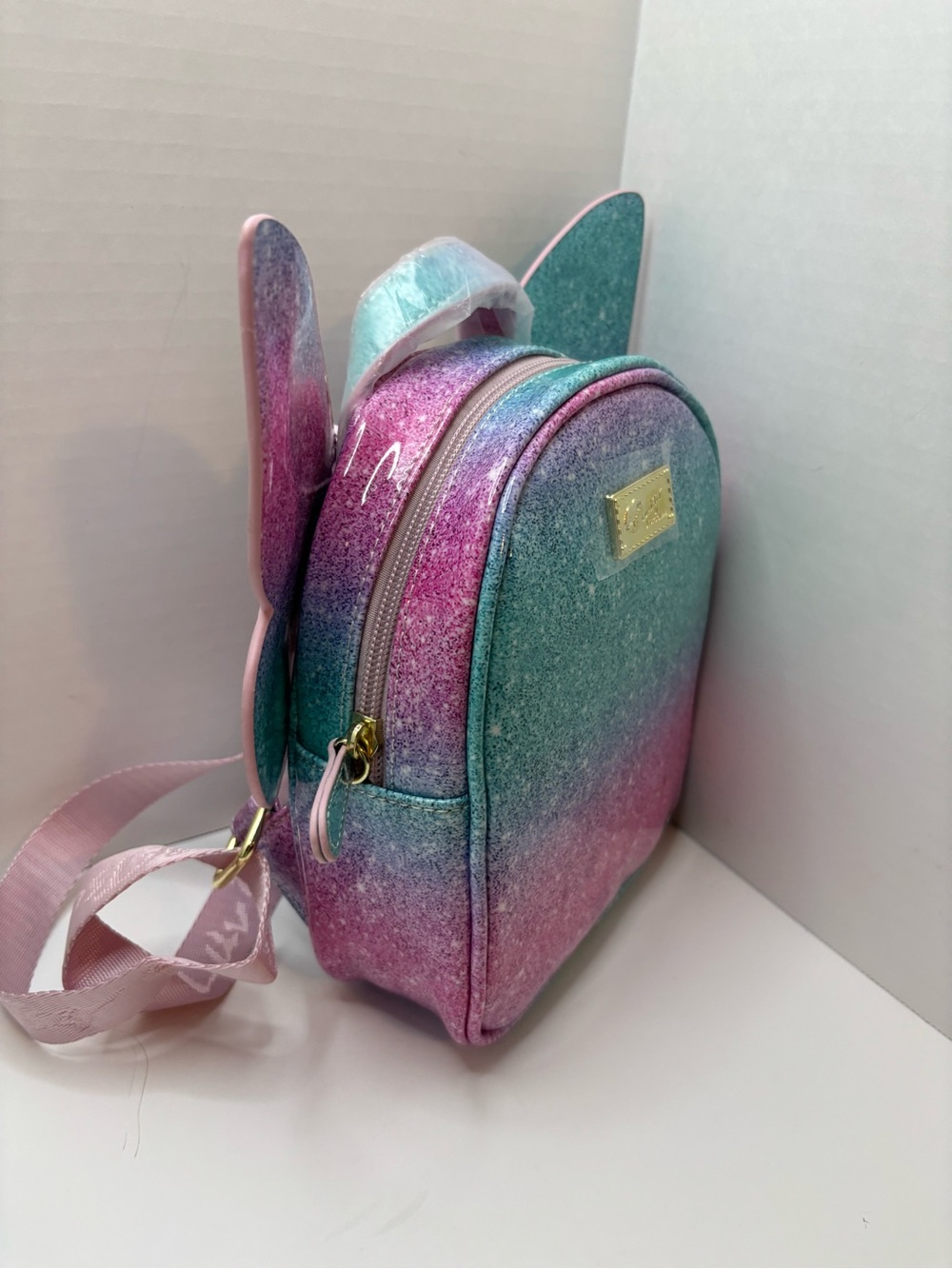 Luv Betsey Johnson LBWINGSS sparkly, pink/blue mini backpack - Picture 3 of 5